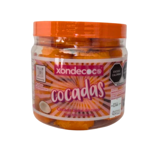 Bote de cocada horneada amarilla